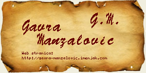Gavra Manzalović vizit kartica